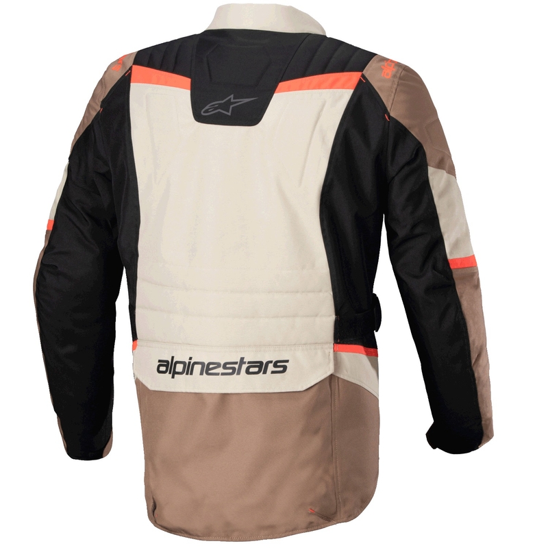 Alpinestars ST-1 Wodoodporna kurtka motocyklowa khaki-piaskowo-czarno-fluo-czerwona