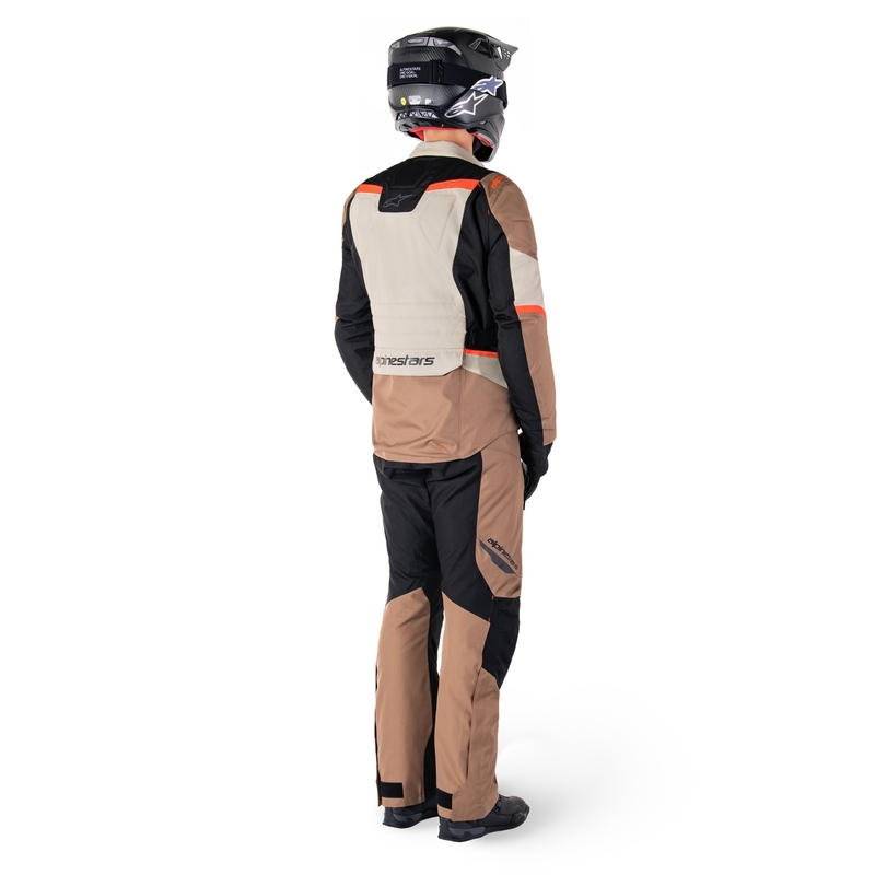 Alpinestars ST-1 Wodoodporna kurtka motocyklowa khaki-piaskowo-czarno-fluo-czerwona