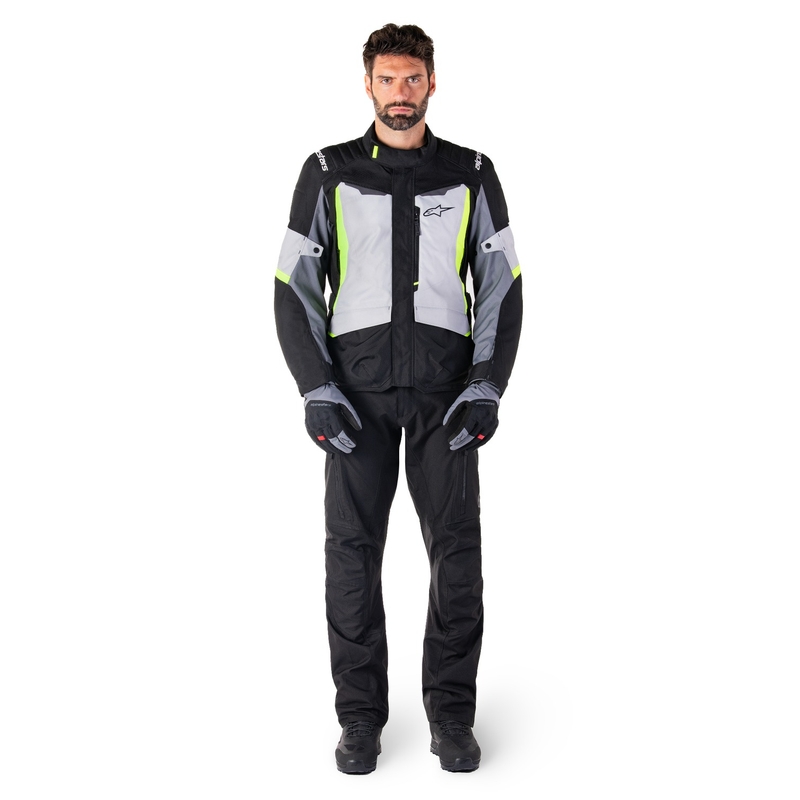 Alpinestars ST-1 Wodoodporna kurtka motocyklowa w kolorze szaro-czarno-fluo żółtym