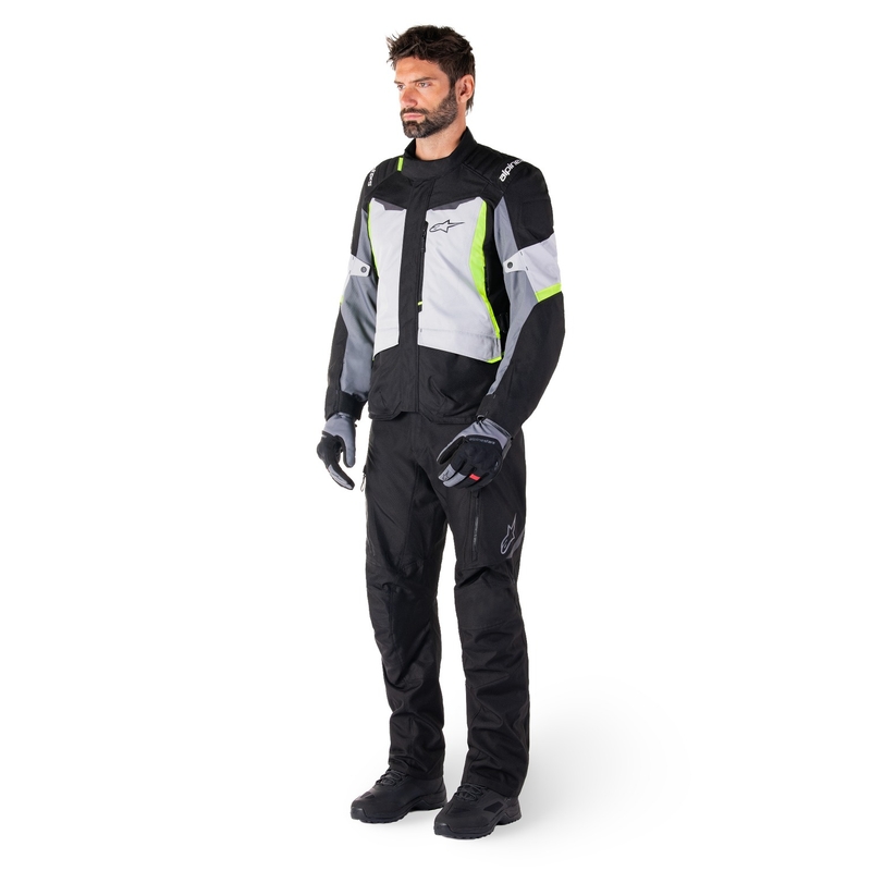 Alpinestars ST-1 Wodoodporna kurtka motocyklowa w kolorze szaro-czarno-fluo żółtym