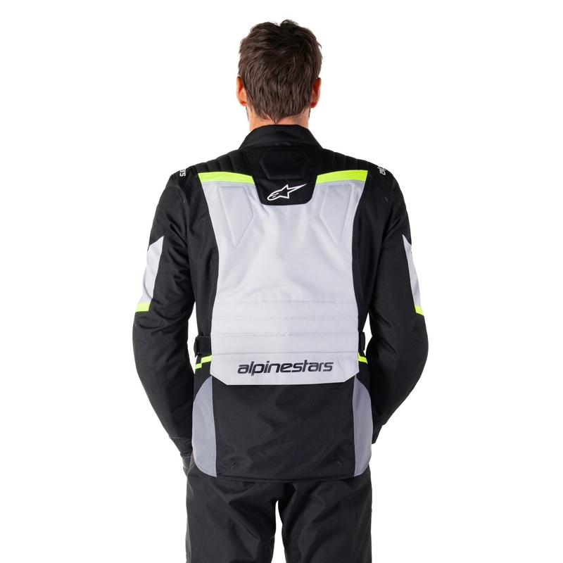Alpinestars ST-1 Wodoodporna kurtka motocyklowa w kolorze szaro-czarno-fluo żółtym