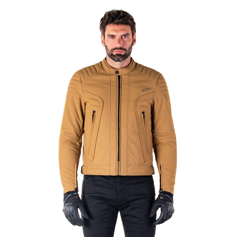 Wodoodporna kurtka motocyklowa Alpinestars Clayton w kolorze jasnobrązowym