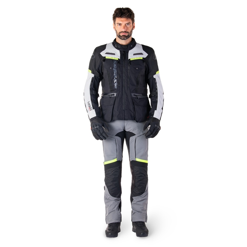 Kurtka motocyklowa Alpinestars Bogota PRO Drystar w kolorze czarno-szaro-fluo żółtym