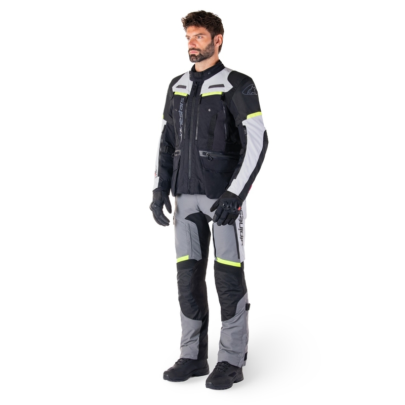 Kurtka motocyklowa Alpinestars Bogota PRO Drystar w kolorze czarno-szaro-fluo żółtym