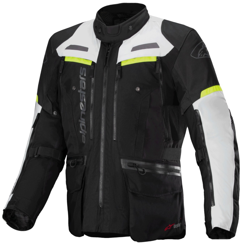 Kurtka motocyklowa Alpinestars Bogota PRO Drystar w kolorze czarno-szaro-fluo żółtym