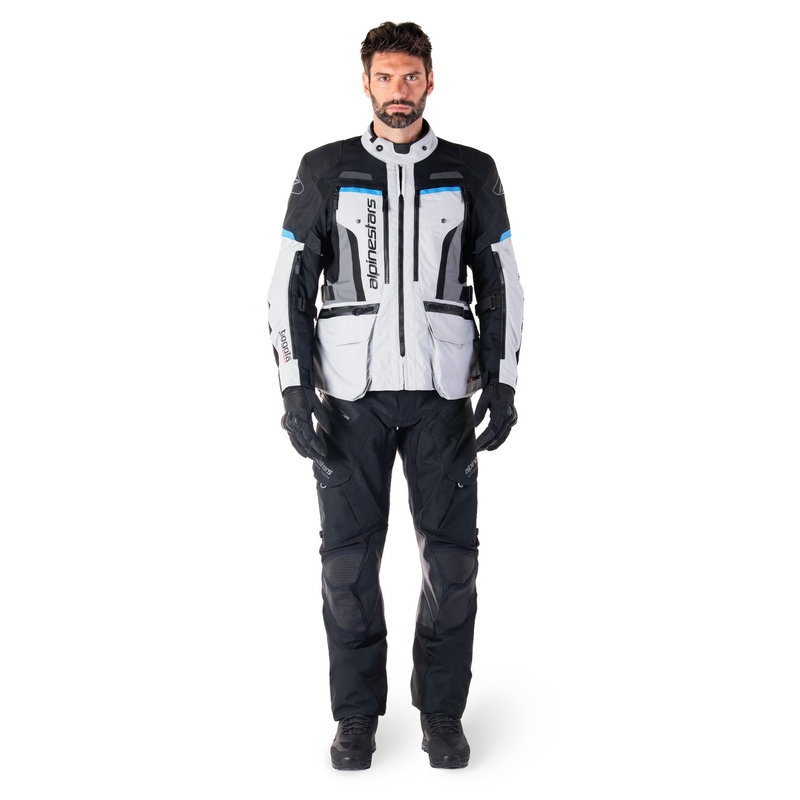 Kurtka motocyklowa Alpinestars Bogota PRO Drystar w kolorze szaro-czarno-niebieskim