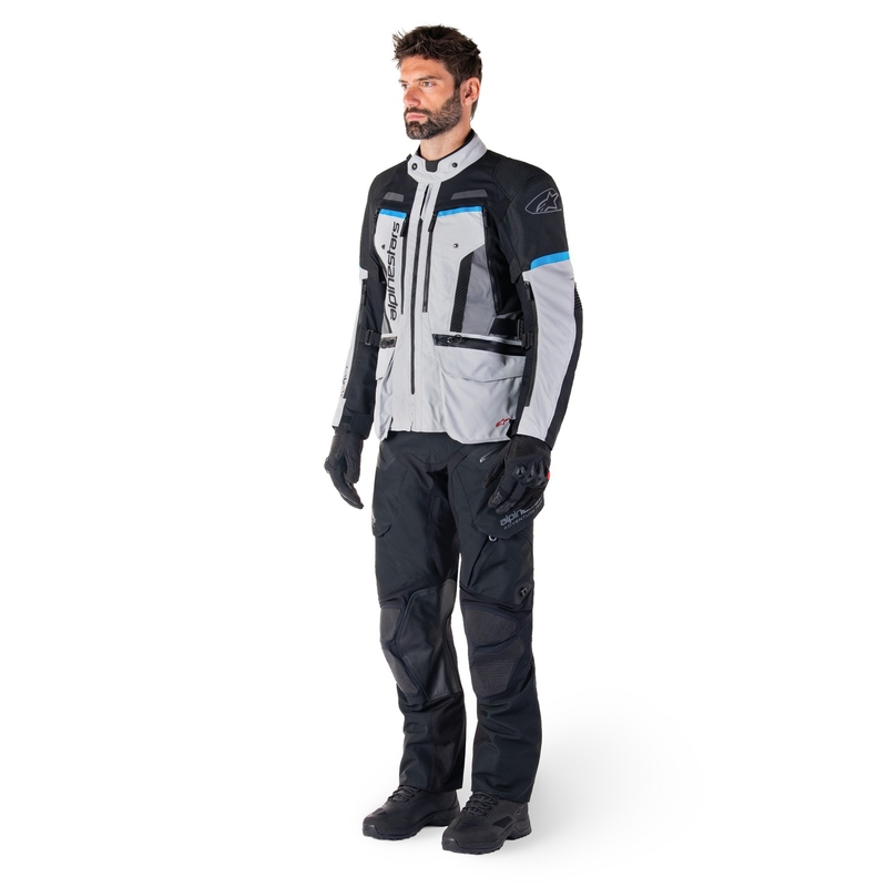 Kurtka motocyklowa Alpinestars Bogota PRO Drystar w kolorze szaro-czarno-niebieskim