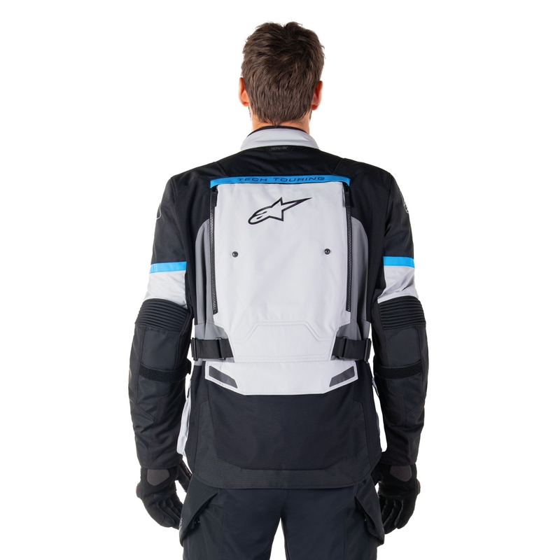 Kurtka motocyklowa Alpinestars Bogota PRO Drystar w kolorze szaro-czarno-niebieskim