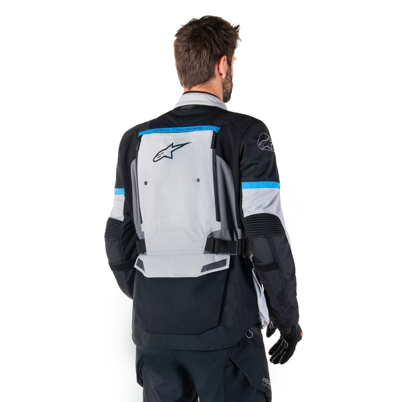 Kurtka motocyklowa Alpinestars Bogota PRO Drystar w kolorze szaro-czarno-niebieskim