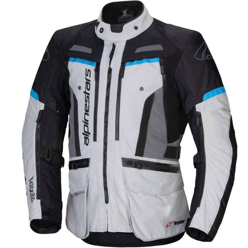 Kurtka motocyklowa Alpinestars Bogota PRO Drystar w kolorze szaro-czarno-niebieskim