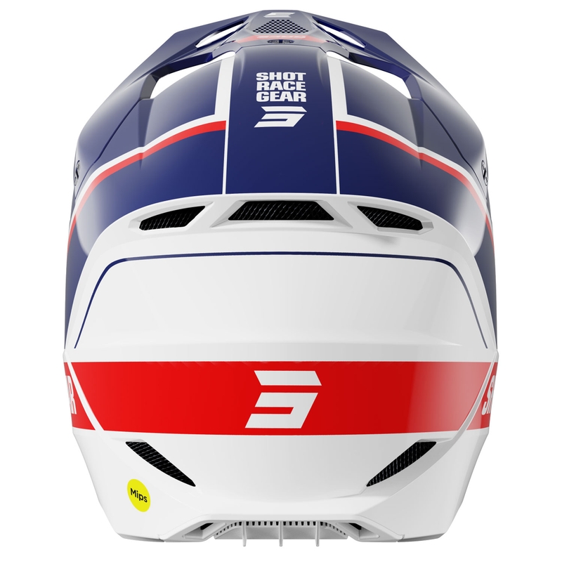 Kask motocrossowy Shot Race Mythic błyszczący niebiesko-czerwony