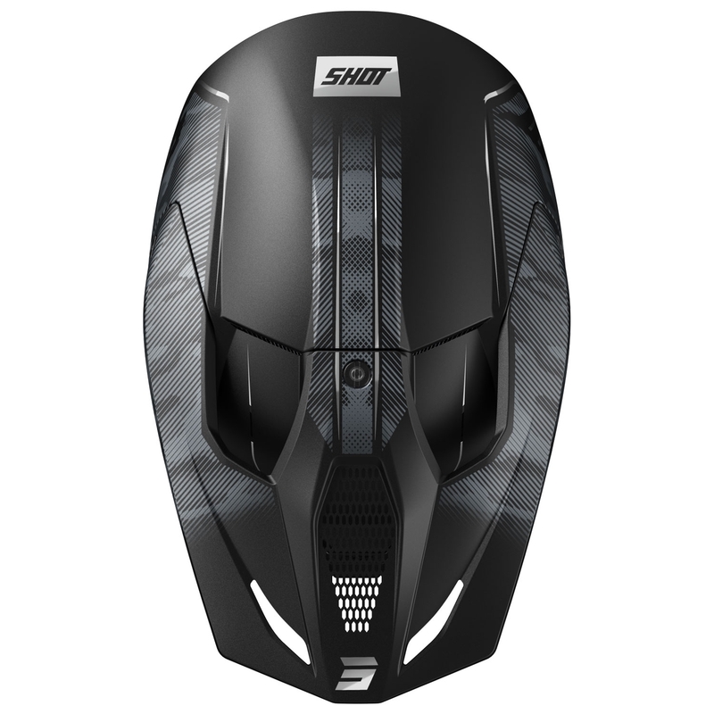 Kask motocrossowy Shot Camo Tactic matowo-czarno-szary
