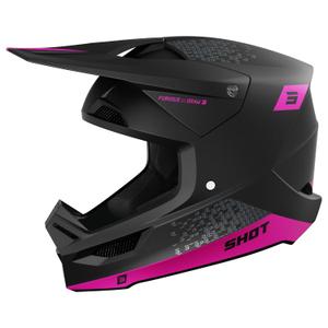 Kask motocrossowy Shot Furious Draw w kolorze różowo-czarnym
