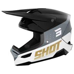 Kask motocrossowy Shot Furious League w kolorze złoto-czarnym