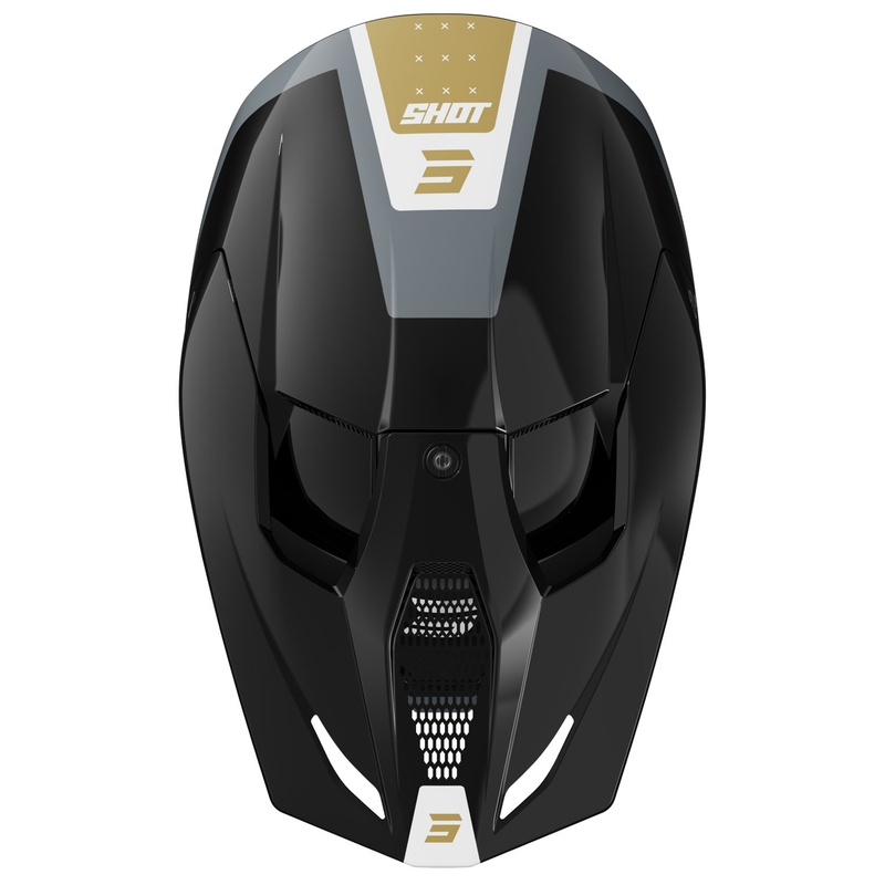 Kask motocrossowy Shot Furious League w kolorze złoto-czarnym