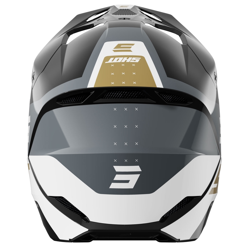 Kask motocrossowy Shot Furious League w kolorze złoto-czarnym