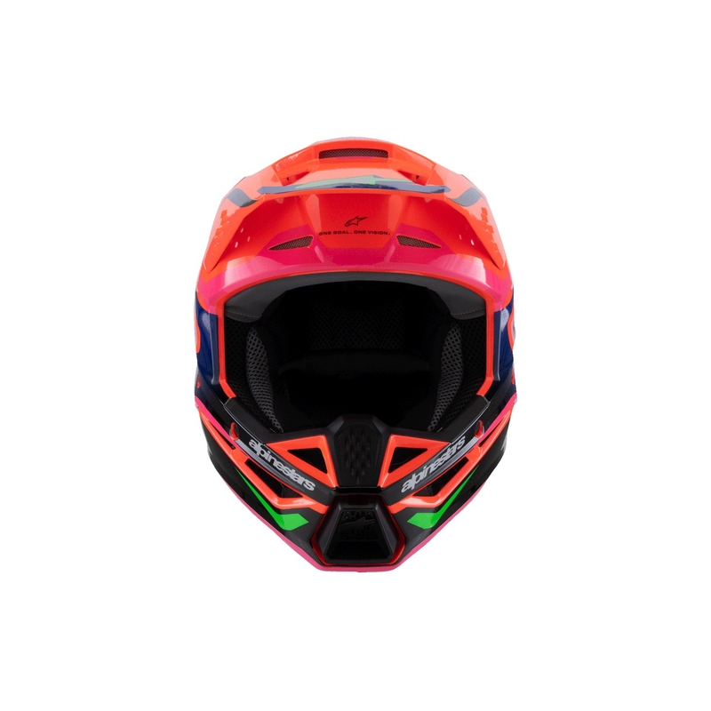 Dziecięcy kask motocrossowy Alpinestars S-M3 HAIDEN DEEGAN fluo pomarańczowo-fioletowo-różowo-zielony