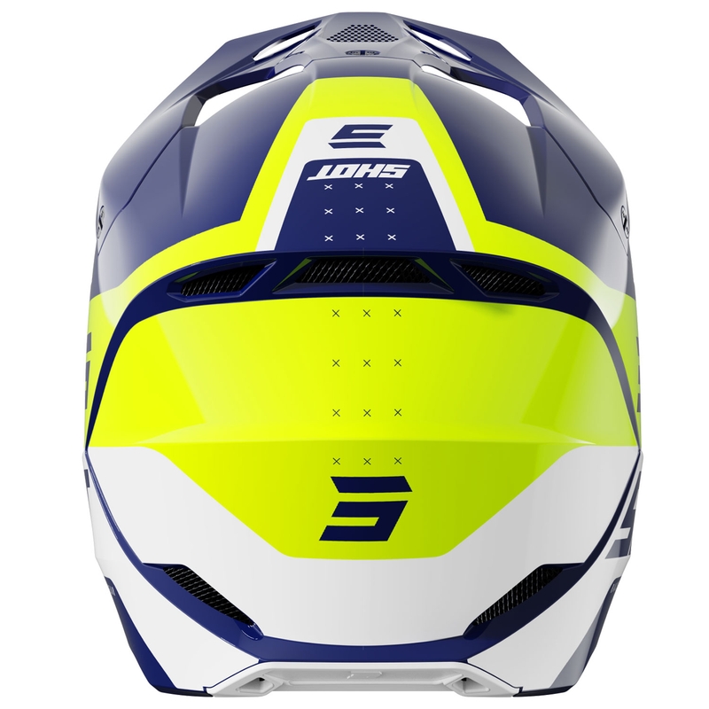 Kask motocrossowy Shot Furious League niebiesko-fluo żółty