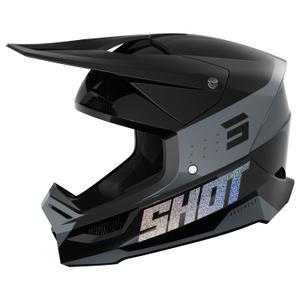 Kask motocrossowy Shot Furious League, holograficzny czarny