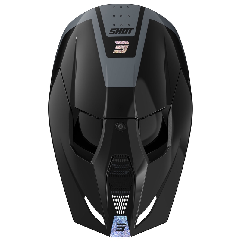 Kask motocrossowy Shot Furious League, holograficzny czarny