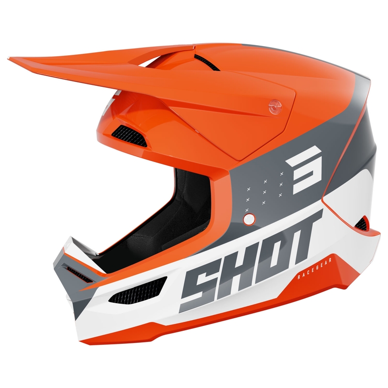 Kask motocrossowy Shot Furious League w kolorze pomarańczowo-szarym