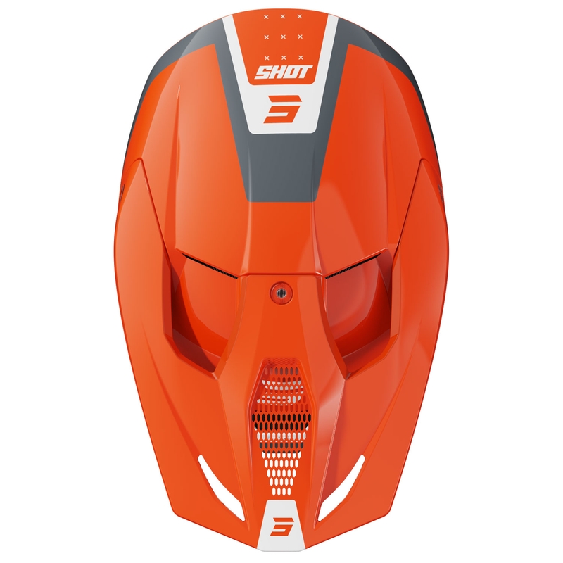 Kask motocrossowy Shot Furious League w kolorze pomarańczowo-szarym