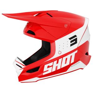 Kask motocrossowy Shot Furious League czerwono-biały