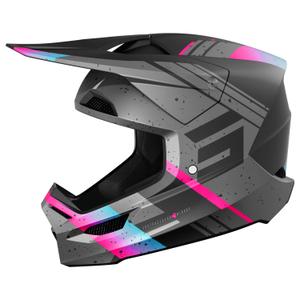 Kask motocrossowy Shot Furious Mirage niebiesko-różowy