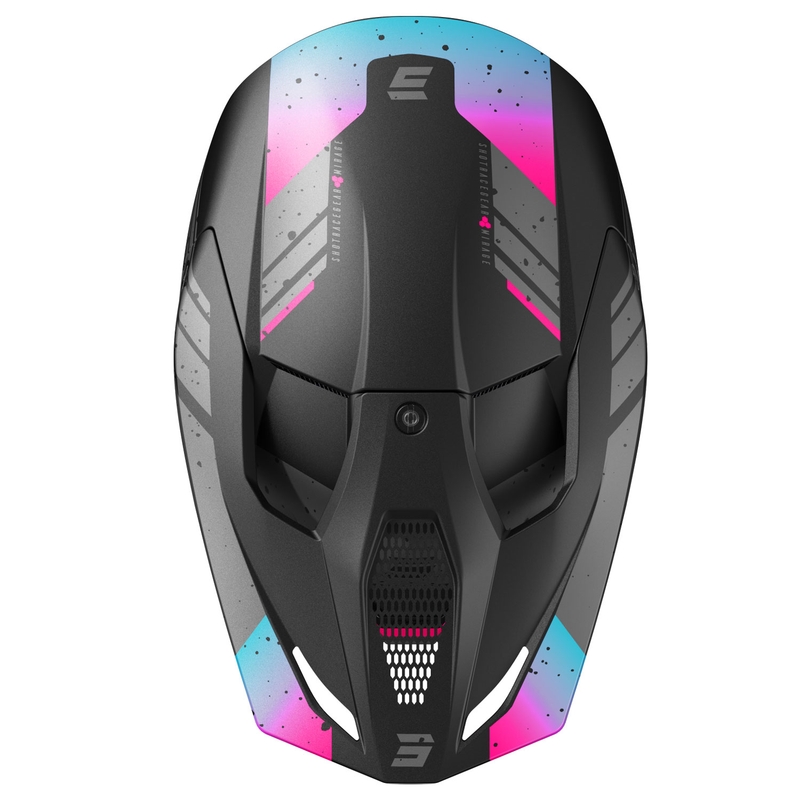 Kask motocrossowy Shot Furious Mirage niebiesko-różowy