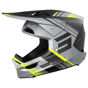 Kask motocrossowy Shot Furious Mirage w kolorze szaro-fluo żółtym