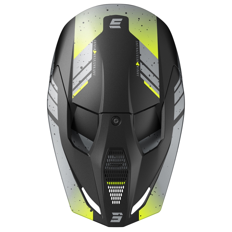 Kask motocrossowy Shot Furious Mirage w kolorze szaro-fluo żółtym