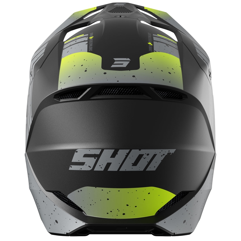 Kask motocrossowy Shot Furious Mirage w kolorze szaro-fluo żółtym
