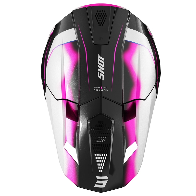 Kask motocrossowy Shot Lite Astral niebiesko-różowy