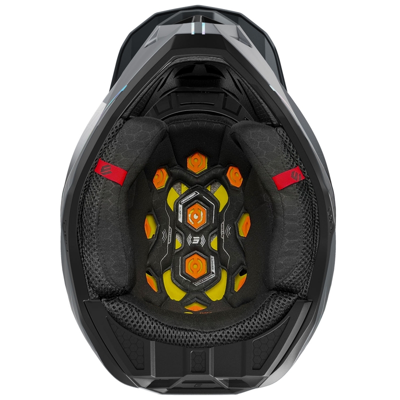 Kask motocrossowy Shot Lite Challenger perłowo-szary, holograficzny