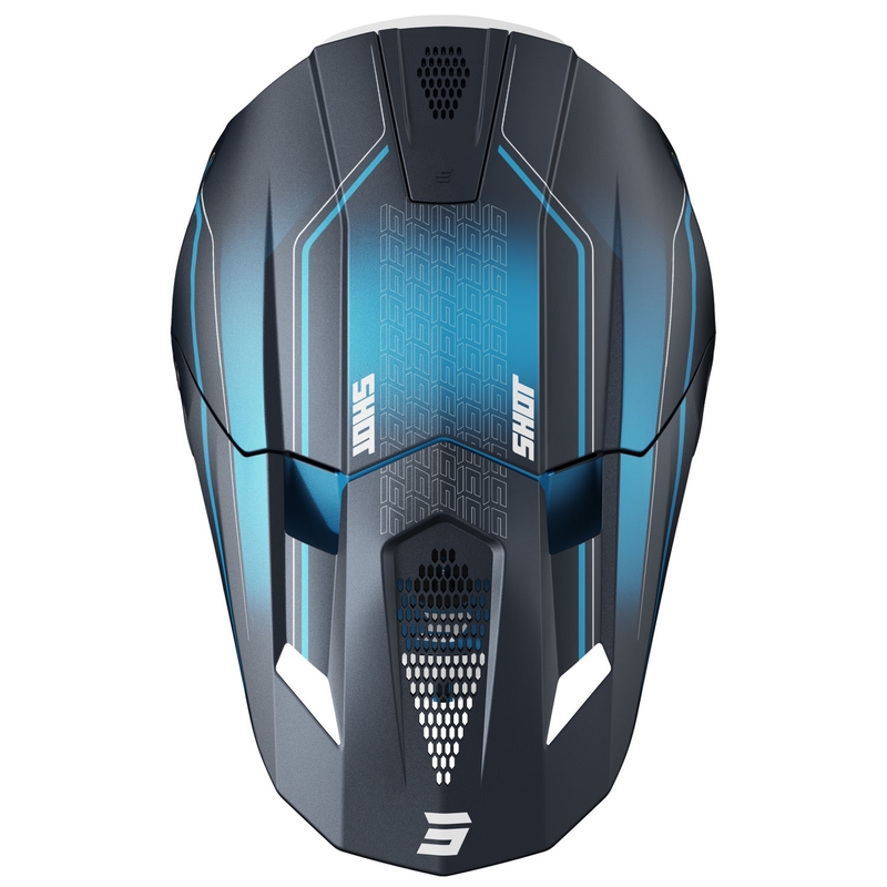 Kask motocrossowy Shot Lite Challenger w kolorze matowego błękitu