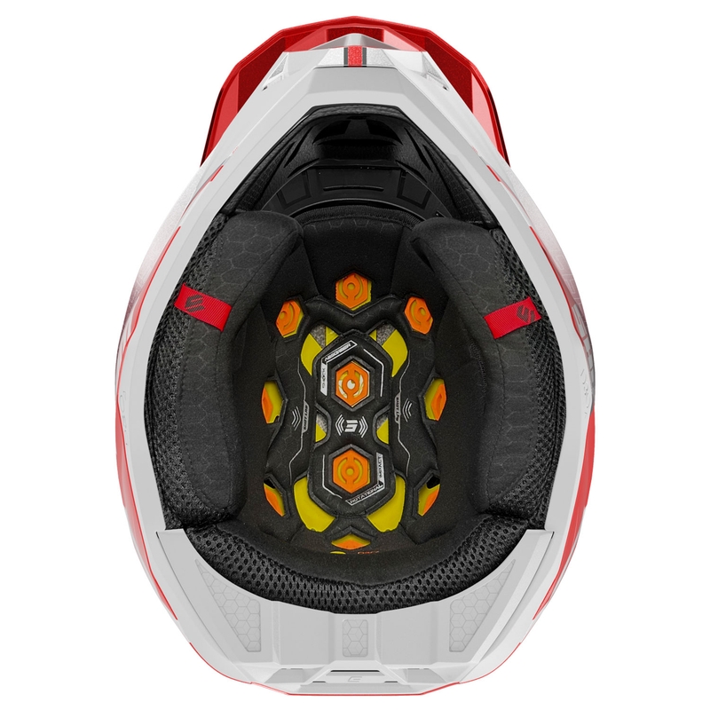 Kask motocrossowy Shot Lite Challenger perłowo-czerwony