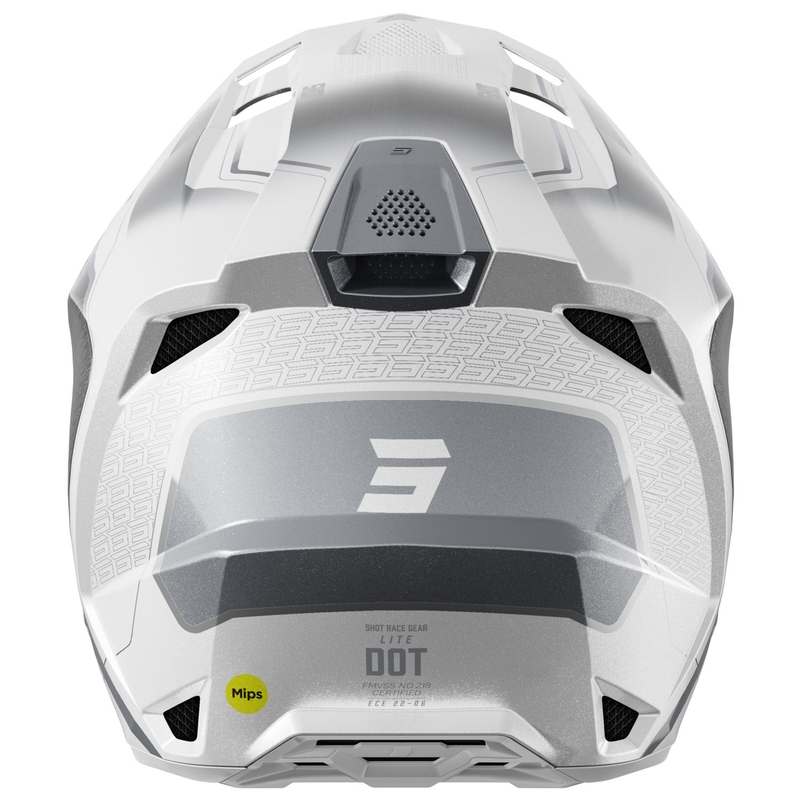 Kask motocrossowy Shot Lite Challenger perłowo czarno-biały