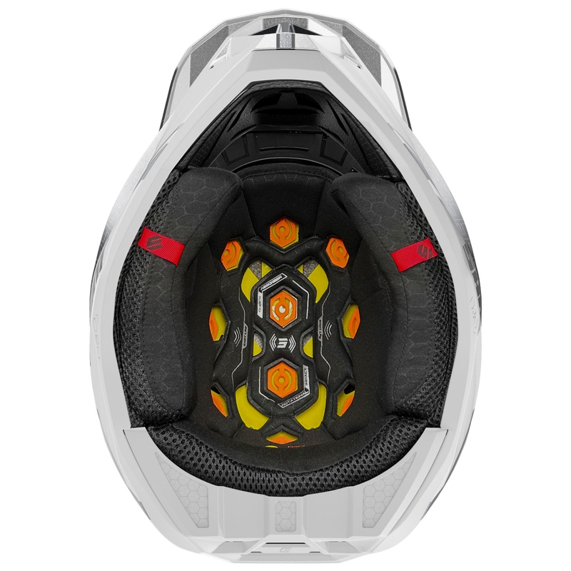 Kask motocrossowy Shot Lite Challenger perłowo czarno-biały