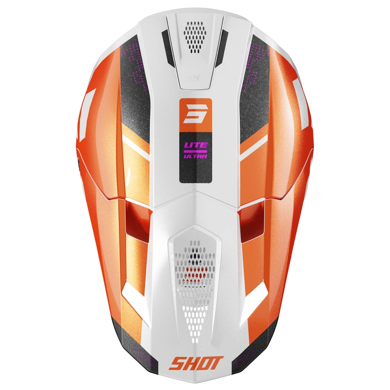 Kask motocrossowy Shot Lite Ultra perłowo pomarańczowy