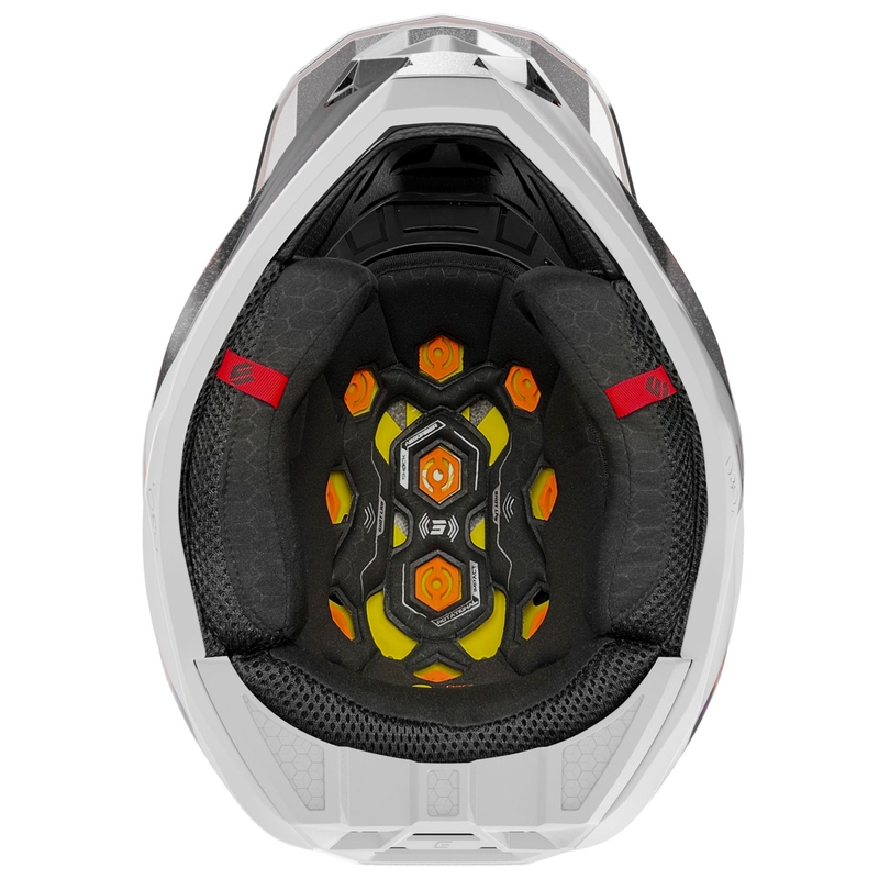 Kask motocrossowy Shot Lite Ultra perłowo pomarańczowy
