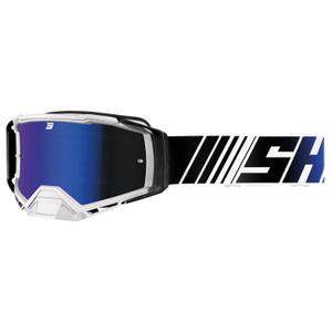 Gogle motocrossowe Shot Core niebiesko-białe z plexi irydową