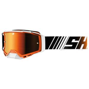 Gogle motocrossowe Shot Core pomarańczowo-białe z plexi irydową