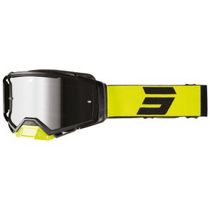 Gogle motocrossowe Shot Core fluo żółte z irydową plexi