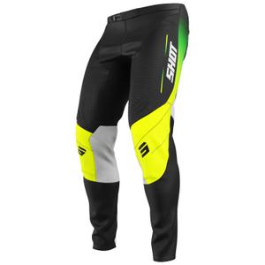 Spodnie motocrossowe Shot Contact Apex fluo żółte