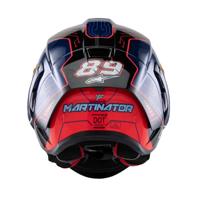 Kask motocyklowy integralny Alpinestars Supertech R-10 Limited Edition Martinator Jorge Martin Niebiesko-fioletowo-czerwono-żółty