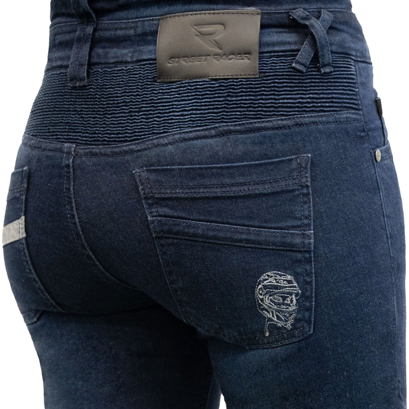 Damskie jeansy Street Racer Spike II w kolorze niebieskim