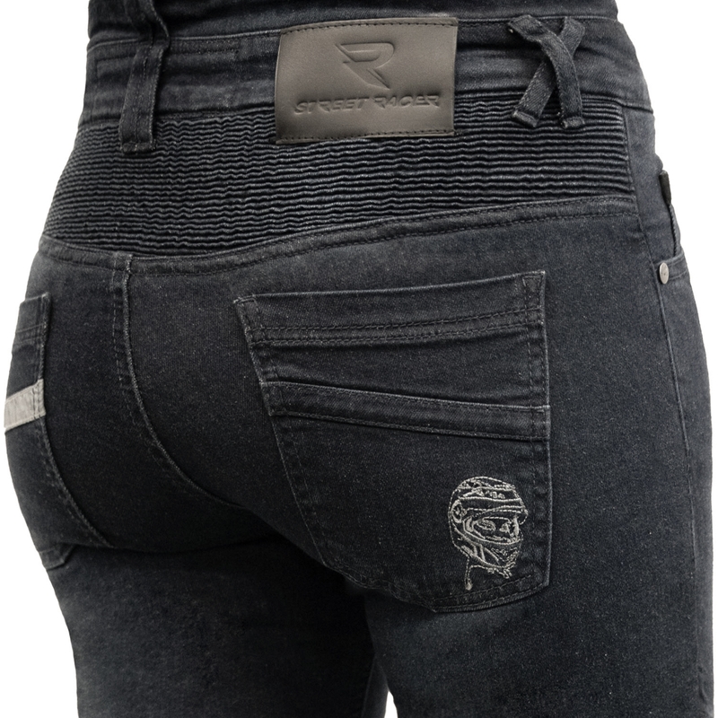 Damskie jeansy Street Racer Spike II o skróconym kroju w kolorze czarnym