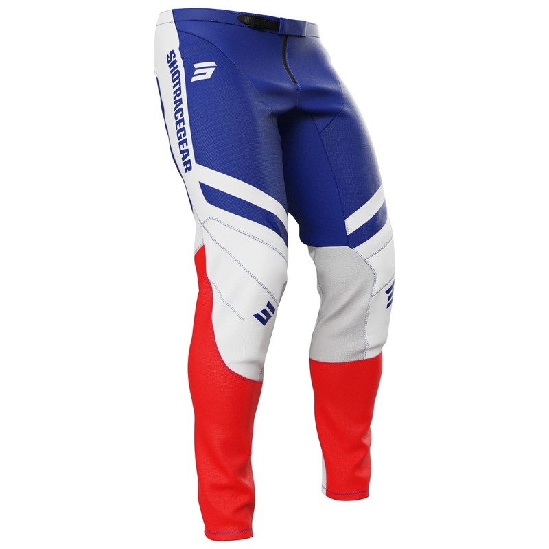 Spodnie motocrossowe Shot Contact Mythic niebiesko-czerwone
