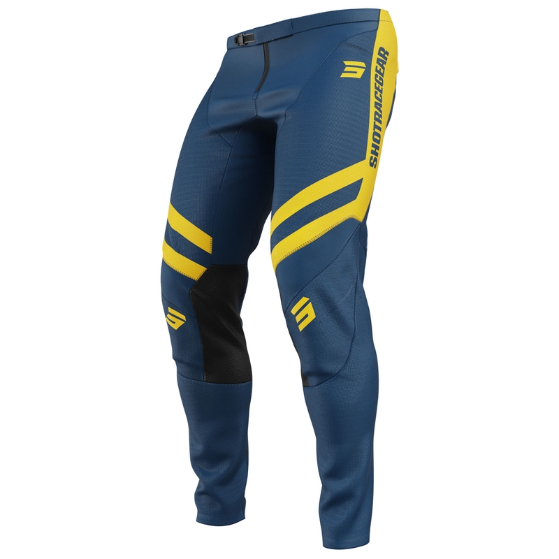 Spodnie motocrossowe Shot Contact Mythic niebiesko-żółte