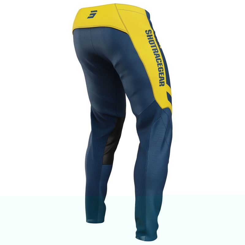 Spodnie motocrossowe Shot Contact Mythic niebiesko-żółte